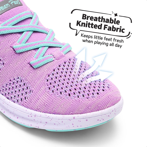 Knit Lightweight Slip-on Sneakers - PURPLR GREEN - 2